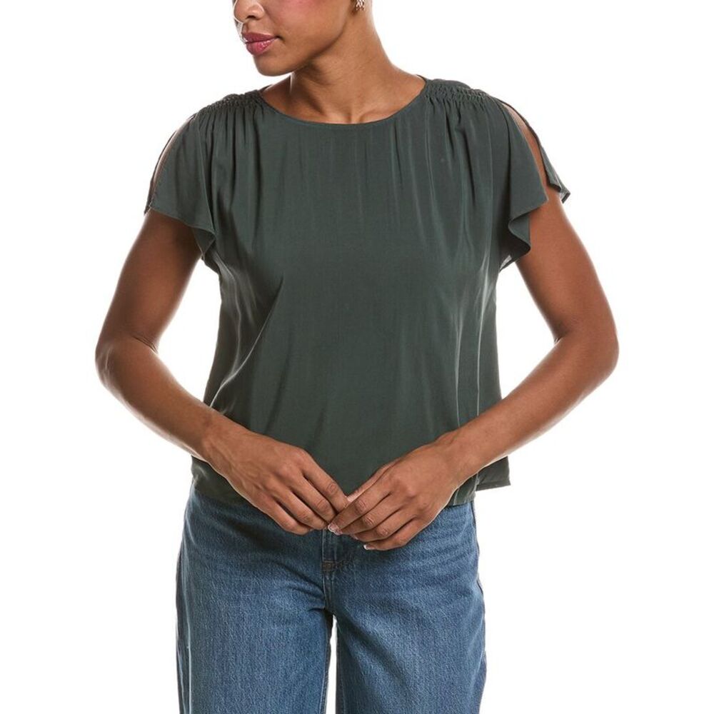 Velvet By Graham & Spencer Womens Marcel Challis Top, Blue